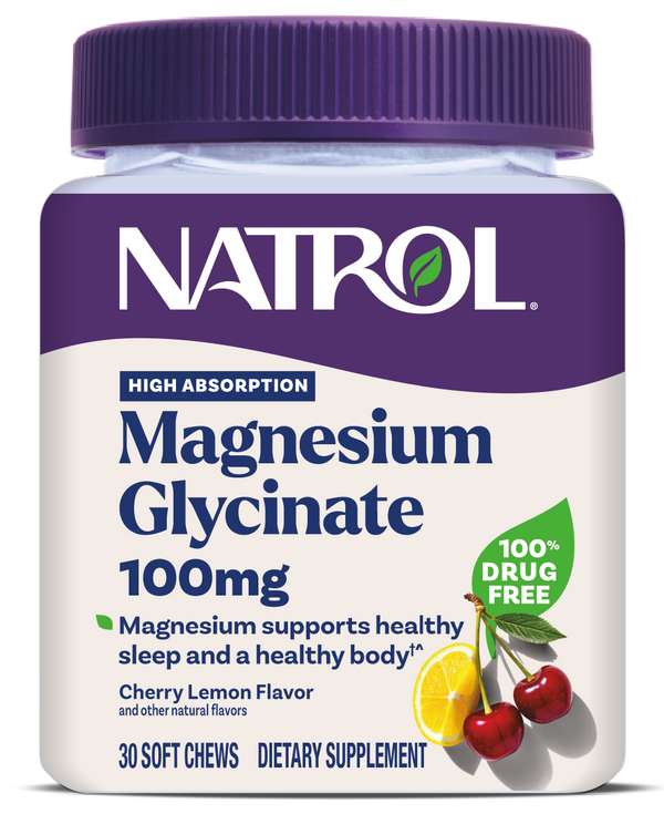 Natrol High Absorption Magnesium Glycinate Soft Chews, 100mg