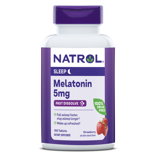 Melatonin Fast Dissolve Strawberry Tablets - 5mg | Natrol®